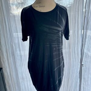 Fox Black Short Sleeve T-Shirt Dress